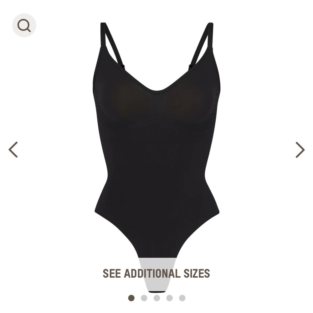 Skims seamless sculpting thong bodysuit. Onyx. 4x/5x.